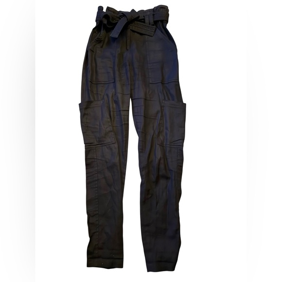 A.L.C. Women's Black Lee Lien Paper bag Cargo Pants - Picture 5 of 13